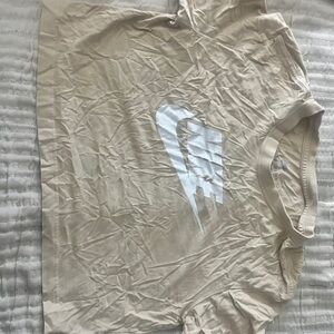Nike Cream Tee with White Swoosh